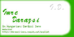 imre darazsi business card